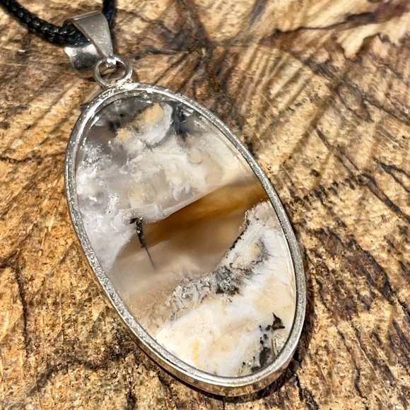 Honey Dendritic Opal Pendant - Picture 8 of 14